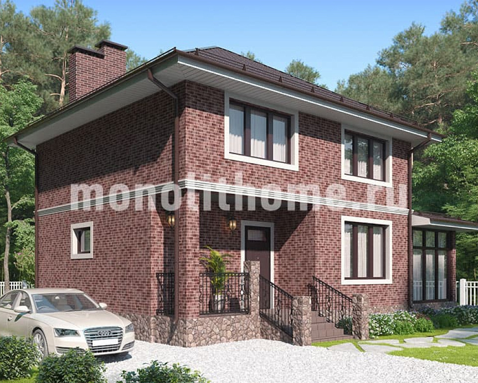 Проект дома из несъемной опалубки Калита-2 двухэтажный 11х11 – компания ...